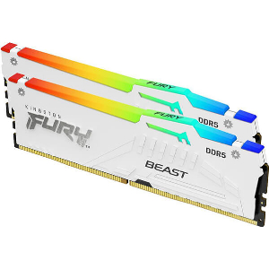 RAM KINGSTON KF556C40BWAK2-32 FURY BEAST WHITE RGB 32GB (2X16GB) DDR5 5600MHZ CL40 XMP DUAL KIT