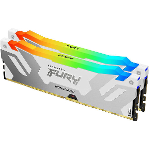 RAM KINGSTON KF564C32RWAK2-64 FURY RENEGADE WHITE RGB 64GB (2X32GB) DDR5 6400MHZ CL32 XMP DUAL KIT