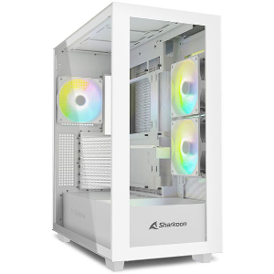 CASE SHARKOON REBEL C60 RGB ATX PC CASE WHITE
