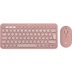 LOGITECH 920-012241 PEBBLE 2 COMBO WIRELESS BLUETOOTH KEYBOARD MOUSE ROSE