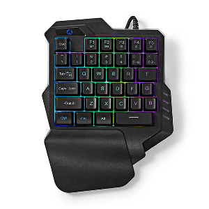 NEDIS GKBDS110BK WIRED GAMING RGB KEYBOARD SINGLE-HANDED CABLE LENGTH USB TYPE-A: 1.60M