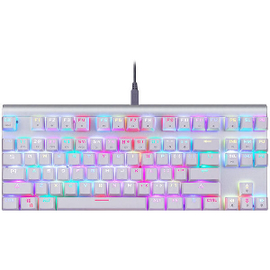 ΠΛΗΚΤΡΟΛΟΓΙΟ MOTOSPEED CK101 RGB MECHANICAL GAMING KEYBOARD WHITE RED SWITCH