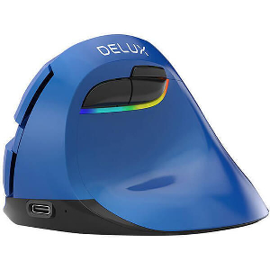 DELUX M618MINI BLUE WIRELESS VERTICAL MOUSE RGB