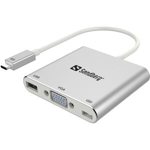 SANDBERG 136-01 USB-C MINI DOCK VGA+USB