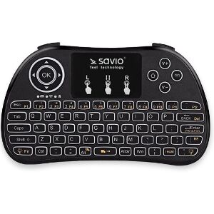 SAVIO KW-02 ILLUMINATED WIRELESS KEYBOARD FOR TV BOX, SMART TV, CONSOLES, PC
