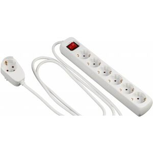 REV 6+1-WAY MULTIPLE SOCKET POWER SPLIT ΜΕ ΔΙΑΚΟΠΤΗ 2M WHITE