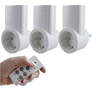 REV WIRELESS SWITCHING SET 3X SOCKET + 1X REMOTE CONTROL SILVER