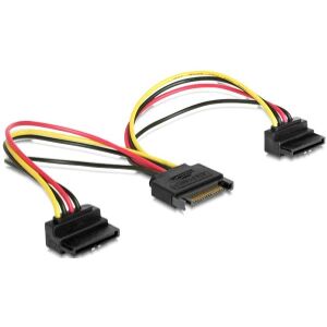 GEMBIRD CC-SATAM2F-02 SATA POWER SPLITTER CABLE WITH ANGLED OUTPUT CONNECTORS 0.15M