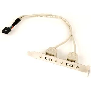 CABLEXPERT CCUSBRECEPTACLE DUAL USB RECEPTACLES ON BRACKET