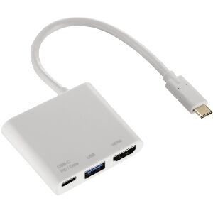 HAMA 135728 3IN1 USB-C MULTIPORT ADAPTER FOR USB 3.1, HDMI AND USB-C (DATA + POWER)