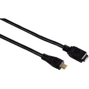 HAMA 54557 MICRO USB 2.0 EXTENSION CABLE GOLD-PLATED SHIELDED 0.75M BLACK