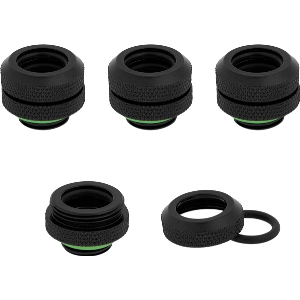 CORSAIR HYDRO X FITTING HARD XF STRAIGHT BLACK 4-PACK (12MM OD COMPRESSION)