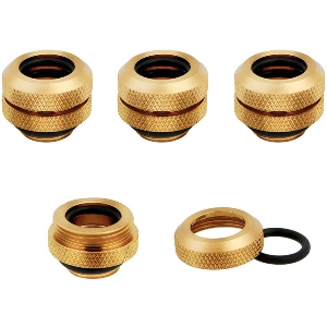 CORSAIR HYDRO X FITTING HARD XF STRAIGHT GOLD 4-PACK (12MM OD COMPRESSION)
