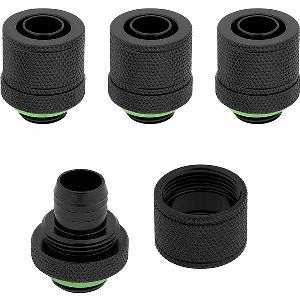 CORSAIR HYDRO X FITTING SOFT XF STRAIGHT BLACK 4-PACK (10/13MM COMPRESSION)
