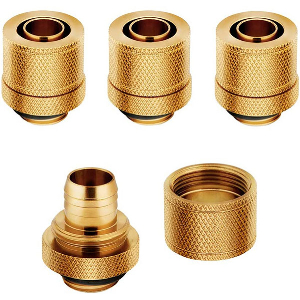 CORSAIR HYDRO X FITTING SOFT XF STRAIGHT GOLD 4-PACK (10/13MM COMPRESSION)