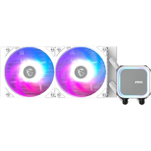 MSI MAG CORELIQUID A13 240 WHITE COMPUTER COOLING SYSTEM MOTHERBOARD PROCESSOR AIO LIQUID COOLER