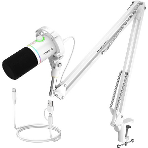 MAONO PD200XS DYNAMIC MICROPHONE WITH STAND WHITE