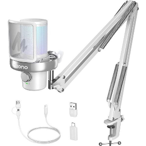 MAONO DM40 S PRO DYNAMIC MICROPHONE WITH STAND WHITE
