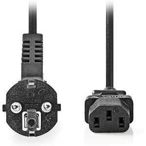 NEDIS CEGL10000BK30 POWER CABLE ANGLED SCHUKO MALE - IEC-320-C13 3.00M BLACK