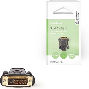 NEDIS CVGB34912BK HDMI ADAPTER DVI-D 24+1-PIN MALE - HDMI FEMALE BLACKP