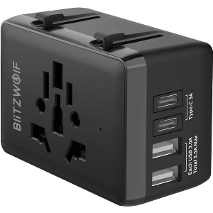 BLITZWOLF BW-TA1 4-ΣΕ-1 ΠΡΟΣΑΡΜΟΓΕΑΣ ΤΑΞΙΔΙΟΥ 2XUSB + C + PD 20W