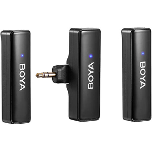 BOYA BOYALINK MOBILE WIRELESS MIC FOR ANDROID (USB-C) IPHONE IOS AND 3.5 TRS (LAPTOP) 2 PERSON VLOG
