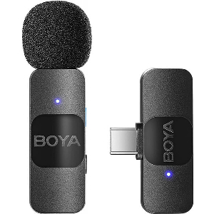 BOYA BY-V10 WIRELESS LAVALIER MICROPHONE FOR ANDROID MINI LAPEL USB-C CONNECTION