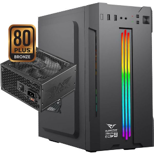 ALCATROZ PC CASE WITH PSU AZZURA MILLENIA ECO PRO II RGB BLACK AME-PROII-RGB