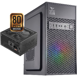 ALCATROZ PC CASE WITH PSU AZZURA MILLENIA ECO AIR 1 RGB BLACK AME-AIR1-RGB