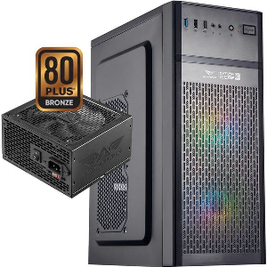 ALCATROZ PC CASE WITH PSU FUTURA MILLENIA ECO M800 PRO BLACK FME-M800PRO