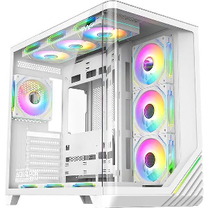 ARMAGG. FULLATX DUAL CHAMBER CHASSIS 10X ARGB FANS AQUARON X-CURVE GIGA 10 W AQUARON-XCURVE-GIGA10-W