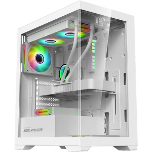 ARMAGGEDDON FULL ATX TRANSPARENT FISH TANK GAMING CASE AQUARON PRO WHITE AQUARON-PRO-W