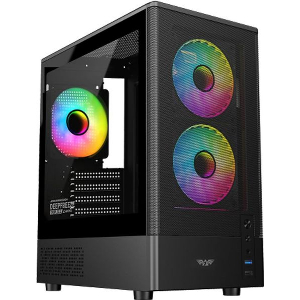 ARMAGGEDDON MICRO ATX CASE WITH 3X CHROMA FANS DEEPFREEZE DUPLEX 2 CHROMA BLACK DF-DUPLEX2-CHRB