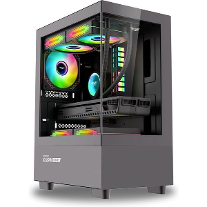 ARMAGGEDDON MICRO ATX GAMING PC CASE AQUARON DUPLEX BLACK AQUARON-DUPLEX-B