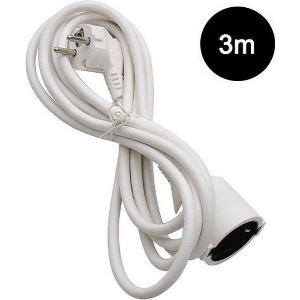 LAMTECH EXTENSION CORD WITH CHILDREN PROTECTION 3M WHITE LAM111900