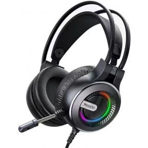 YESIDO EK02 GAMING HEADSET RGB 3.5MM 2.2M BLACK