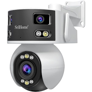 SRIHOME 4MP+2MP+2MP HD MULTI-LENS SUPER WIDE ANLGE PTZ OUTDOOR CAMERA SH055B