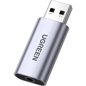UGREEN CM383 EXTERNAL SOUND CARD USB-A TO JACK 3.5MM GREY