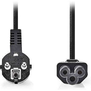 NEDIS CEGL10100BK20 POWER CABLE ANGLED SCHUKO MALE - IEC-320-C5 2.00M BLACK
