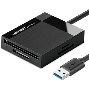UGREEN USB 3.0 CARD READER CR125 SD + MICROSD + CF + MS BLACK