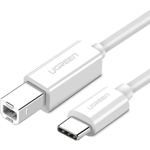 UGREEN US241 TYPE-C PRINTER CABLE USB-B 1.5M WHITE