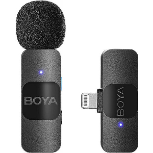 BOYA BY-V1 WIRELESS LAVALIER MICROPHONE FOR IPHONE IPAD MINI LAPEL LIGHTNING CONNECTION