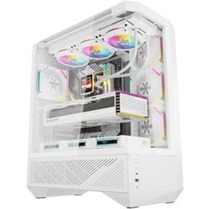 DARKFLASH COMPUTER CASE DY460 WHITE WITH 4 ARGB FANS