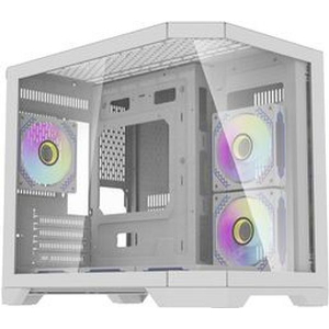 DARKFLASH COMPUTER CASE FT418 + 6 ARGB FANS (WHITE)