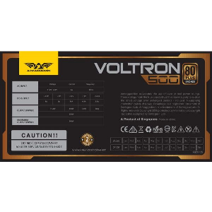 ARMAGGEDDON PSU 500W VOLTRON BRONZE 80PLUS BLACK VOLTRON500-BB