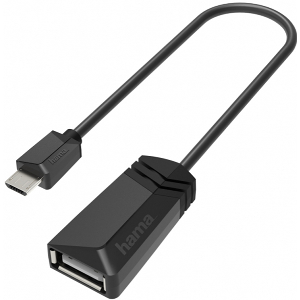 HAMA 200308 USB 2.0 OTG ADAPTER MICRO PLUG - A SOCKET BLACK