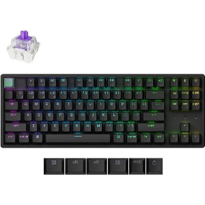 KEYCHRON K8 HE (K8H-J1) SHINE-THROUGH WIRELESS MAGNETIC HALL EFFECT RGB KEYBOARD 80% US