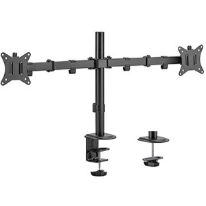 GEMBIRD ADJUSTABLE DESK 2-DISPLAY MOUNTING ARM RTS 17'-32' BLACK MA-D2-01