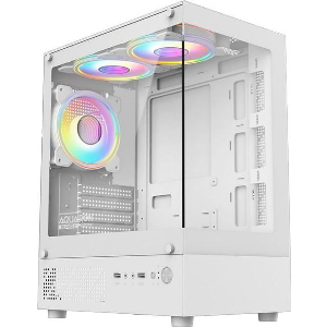 ARMAGGEDDON MICRO-ATX GAMING CASE WITH 3X CHROMA AQUARON DUPLEX 2 CHROMA WHITE AQUARON-D2CHR-W