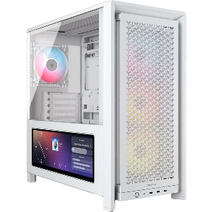CASE CORSAIR FRAME 4000D LCD RS ARGB PREMIUM MID-TOWER TEMPERED GLASS WHITE
